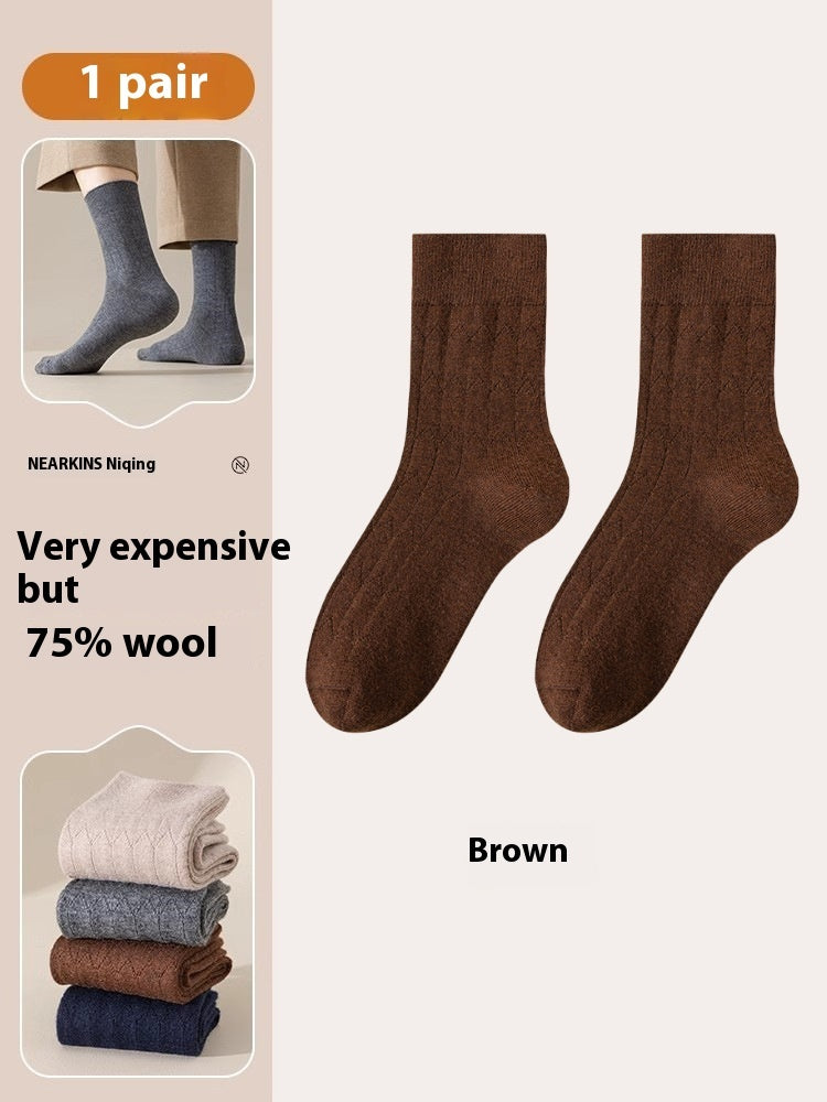 Wool Thermal Socks – Fleece-Lined Mid-Calf